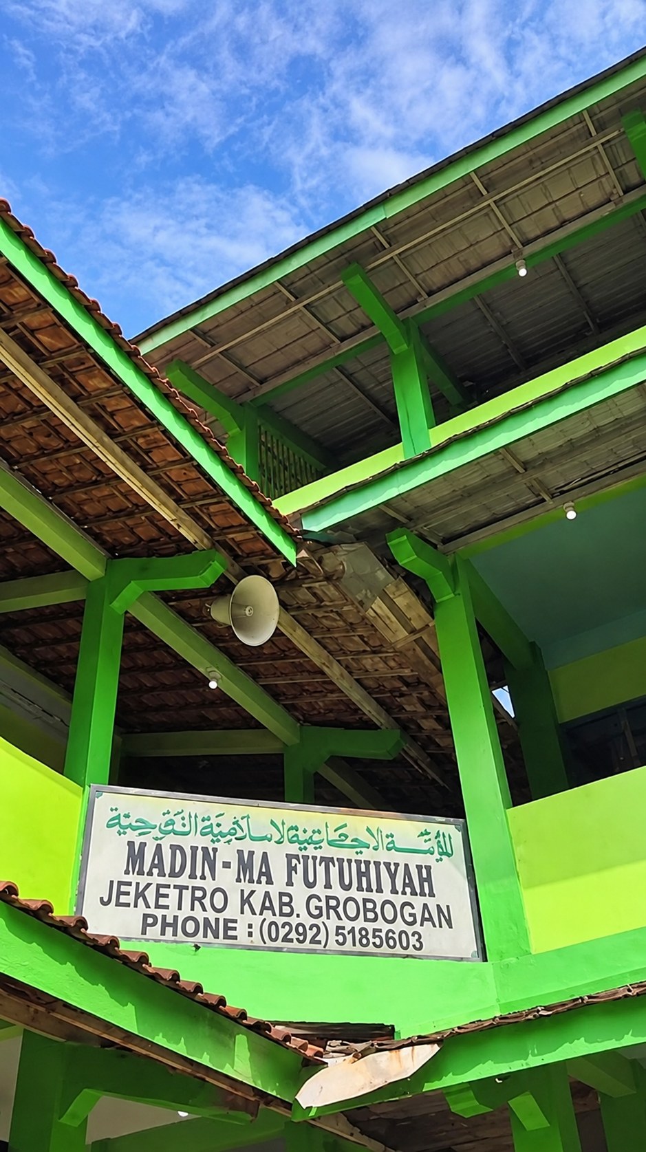 Detail bangunan Madin Futuhiyyah Jeketro
